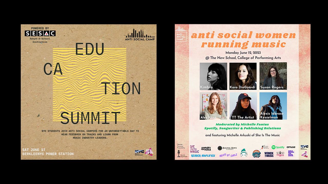 Anti Social Camp advocacy event posters