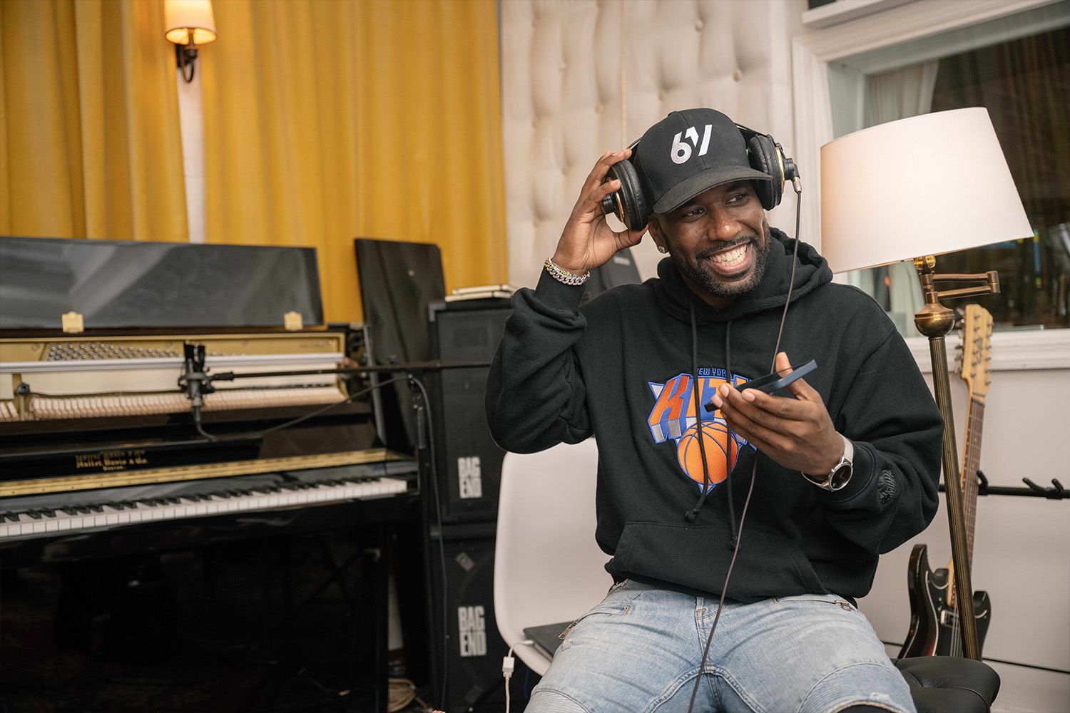 A man smiling while listening to music at Anti Social Camp